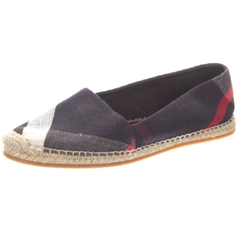 Burberry Nova Check Pattern Canvas Espadrilles, Size 8.5 (IT38.5)